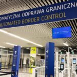 Automated border control gates and signage for EU, EEA and Swiss citizens at Kraków Airport